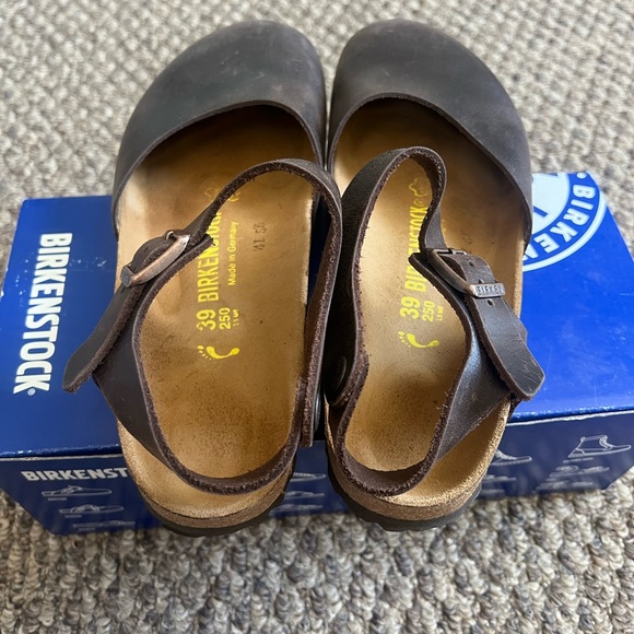 Birkenstock ⭐️RARE⭐️ Messina Dark Brown Size 39 Narrow Ankle Strap - Picture 7 of 15